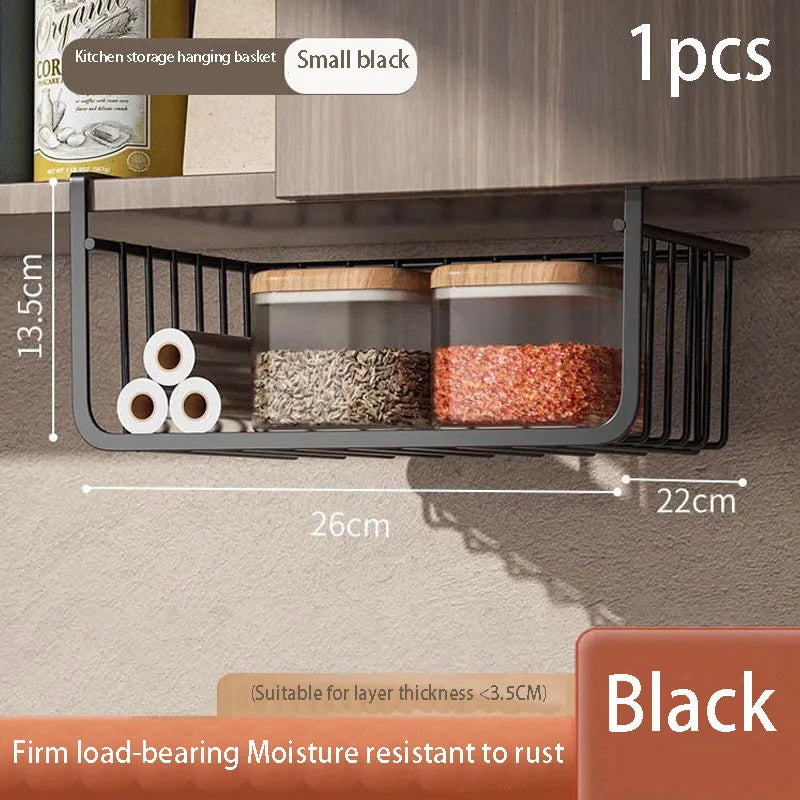 Hanging Kitchen Storage Rack | Wall-Mounted Spice & Cupboard Organizer Shelf for Kitchen Tools and Accessories – 1 or 2 Pieces