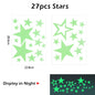Luminous 3D Stars Dots Wall Sticker for Kids Room Bedroom Home Decoration Glow in the Dark Moon Decal Fluorescent DIY Stickers