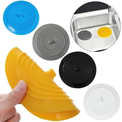 6 Inches Large Silicone Drain Plug Hair Stopper Flat Suction Cover Tub Stopper Leakage-Proof Drain Cover Bathroom Accessories