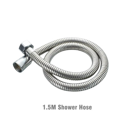 3-Mode High-Pressure Handheld Shower Head – Water-Saving Chrome Finish with One-Key Stop Button & Hose