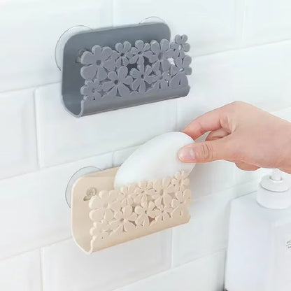 Dish Cloth and Sponge Holder Rack – Suction Cup Kitchen & Bathroom Storage Clip for Rags and Cleaning Tools