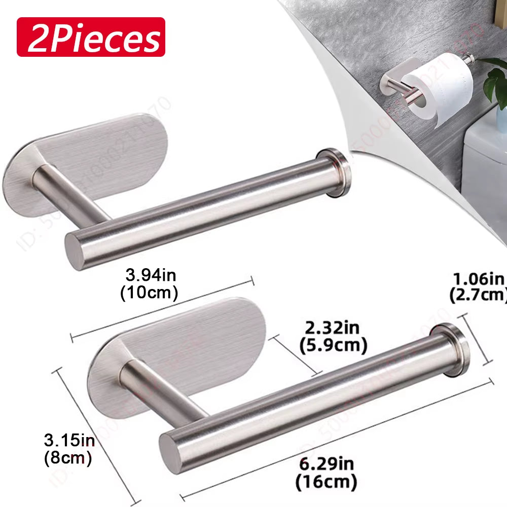 1~2PCS Toilet Paper Rack Bathroom Paper Towel Holder Adhesive Absorbent Paper Dispenser WC Kitchen Hardware Storage Accessories