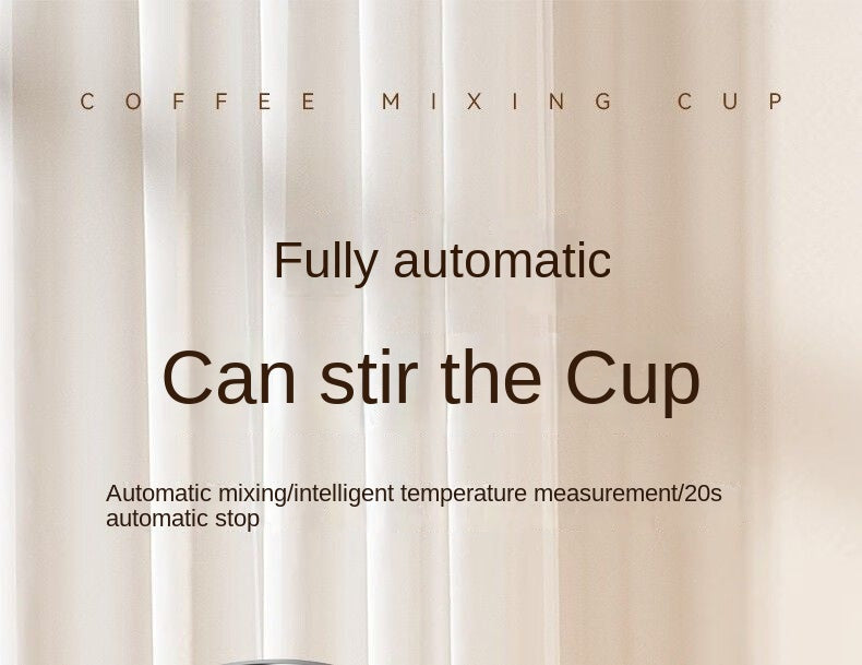 380ML Electric Self-Stirring Coffee Mug – Rechargeable Magnetic Mixing Cup with Temperature Display