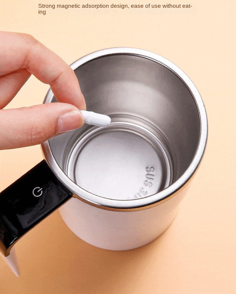 380ML Electric Self-Stirring Coffee Mug – Rechargeable Magnetic Mixing Cup with Temperature Display
