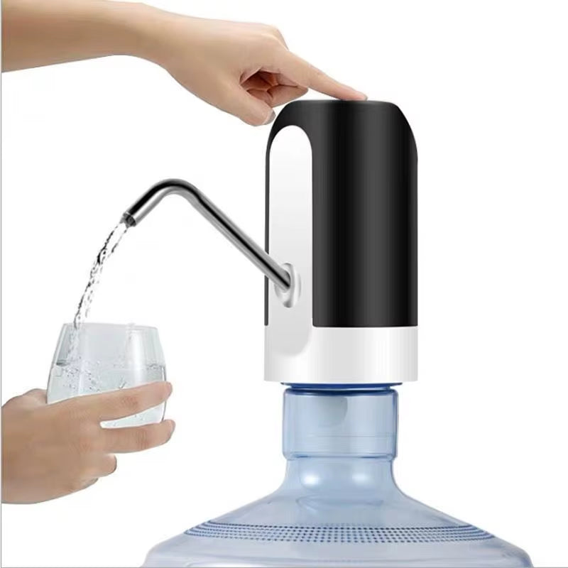 1Pcwhite/Black Water Bottle Pump USB Charging Auto Switch Drinking Dispenser Charging One Click Auto Switch Drink Pump Dispenser