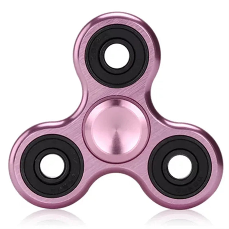 70Mm Triangle Finger Aluminum Alloy Metal Spinner No Box R188 Bearing Turn for 3-4 Minutes Child Toys Decompression Toy Spinner