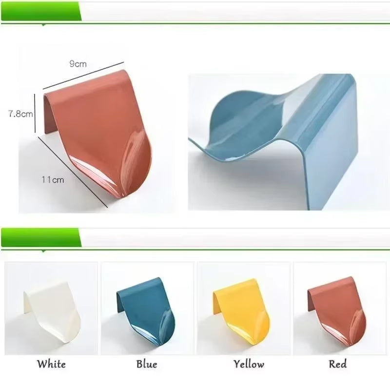 Wall-Mounted Self-Draining Soap Holder – Adhesive Bathroom & Shower Storage