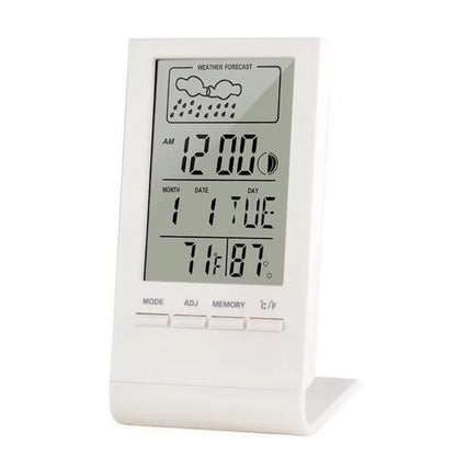 LED Digital Automatic Electronic Monitor Clock Thermometer Hygrometer Gauge Indicator Alarm Clock Indoor/Outdoor Weather Station