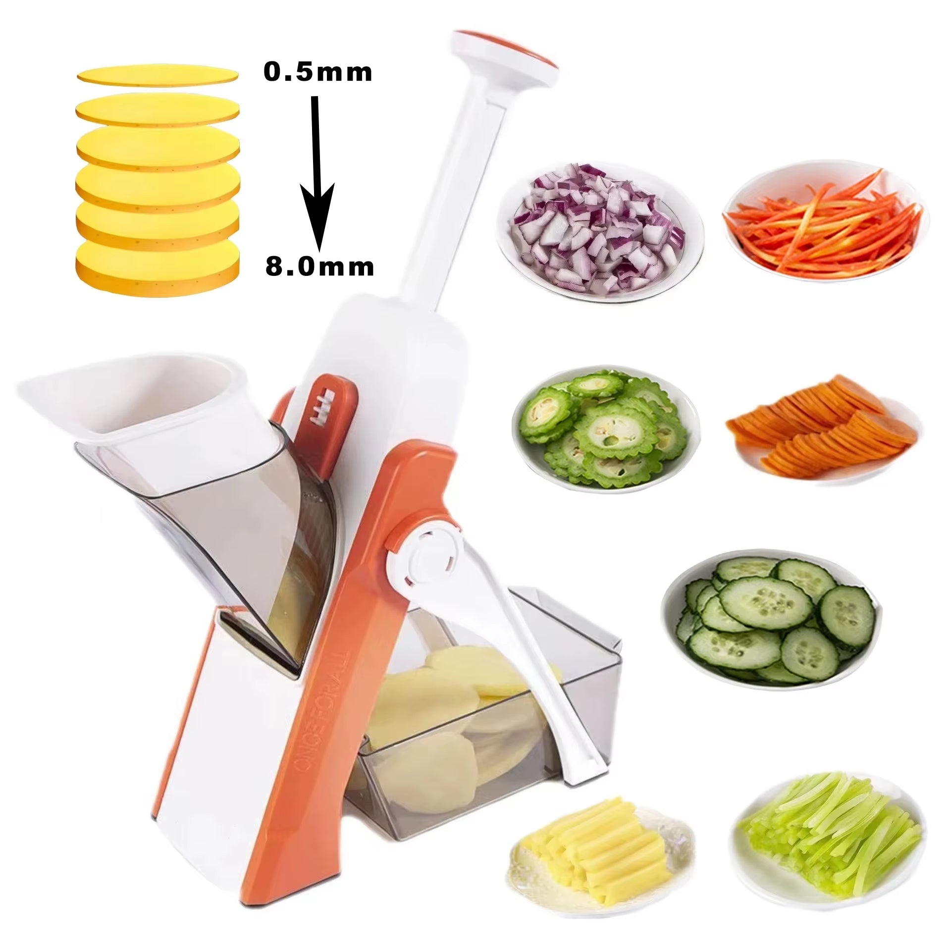 5 in 1 Multifunctional Vegetable Cutter Household Kitchen Radish Grater Slicer Shredded Garlic Cutter Kitchen Tools Accessories