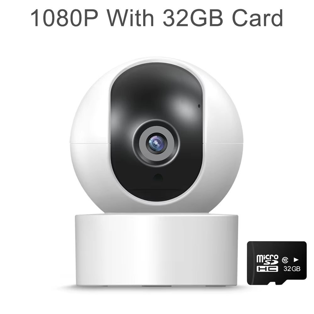 2MP 1080P Tuya IP WiFi Camera with Two-Way Audio, Night Vision, and Smart Life App – Indoor Security & Baby Monitor