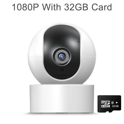 2MP 1080P Tuya IP WiFi Camera with Two-Way Audio, Night Vision, and Smart Life App – Indoor Security & Baby Monitor