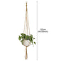 Handmade Flower Hanging Pot Rope Net Macrame Plant Hanger Flower Pot for Home Wall Decoration Courtyard Garden Planter Basket