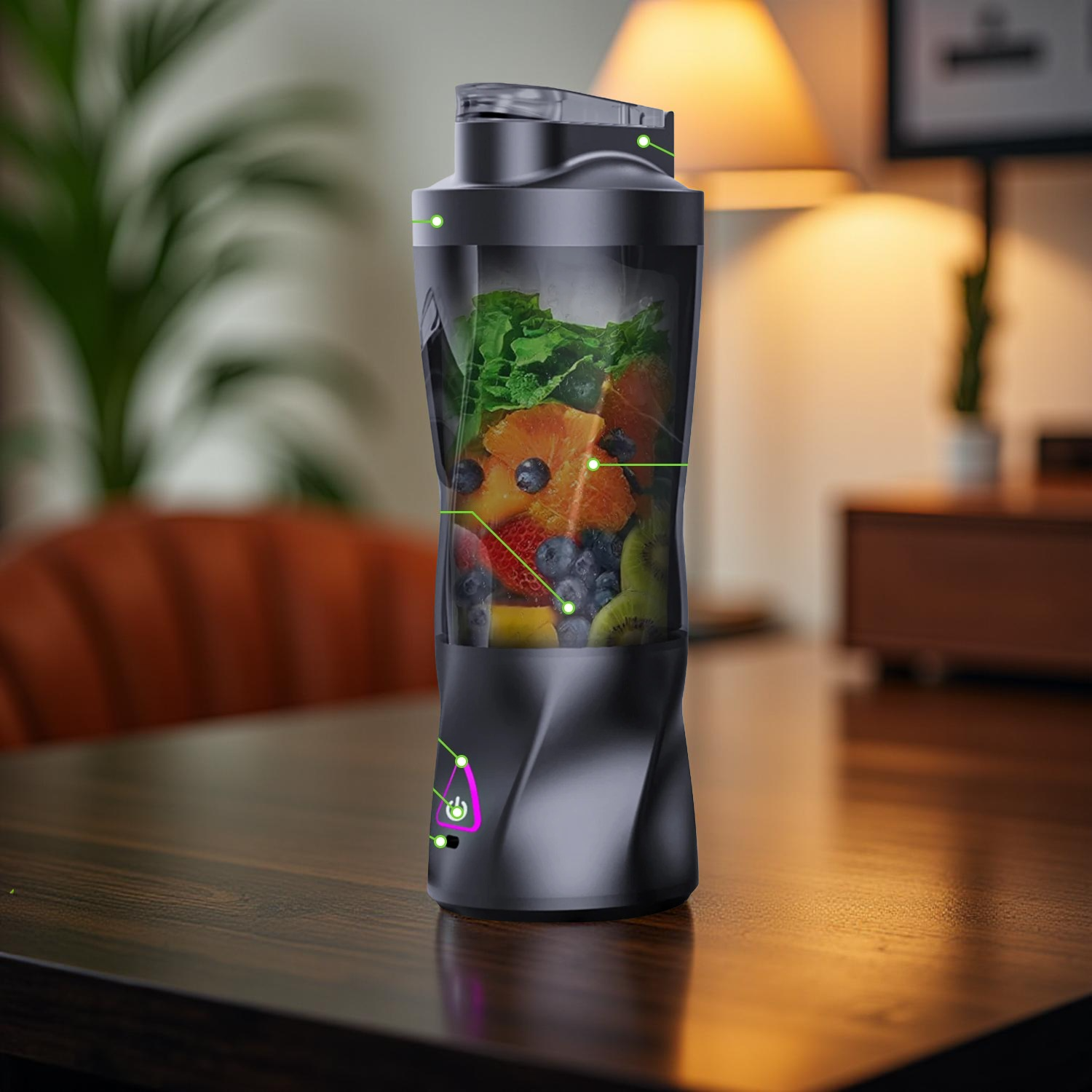 700ML Electric Portable Juicer – USB Rechargeable Smoothie & Shake Blender