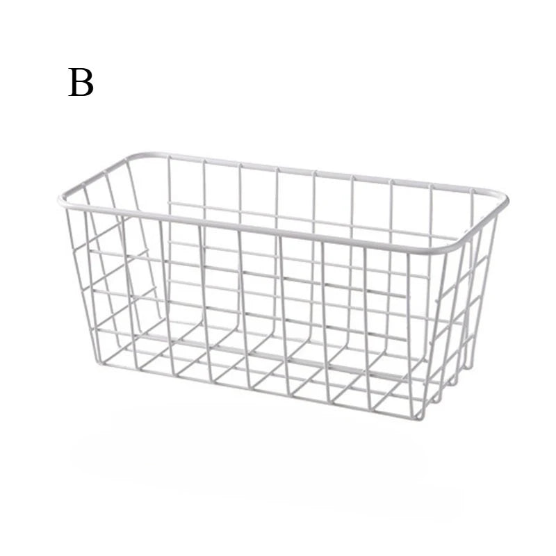 Punch-Free Kitchen Cabinet Storage Rack | Wall-Mounted Iron & Plastic Wrap Organizer for Cabinets, Bathroom & Refrigerator