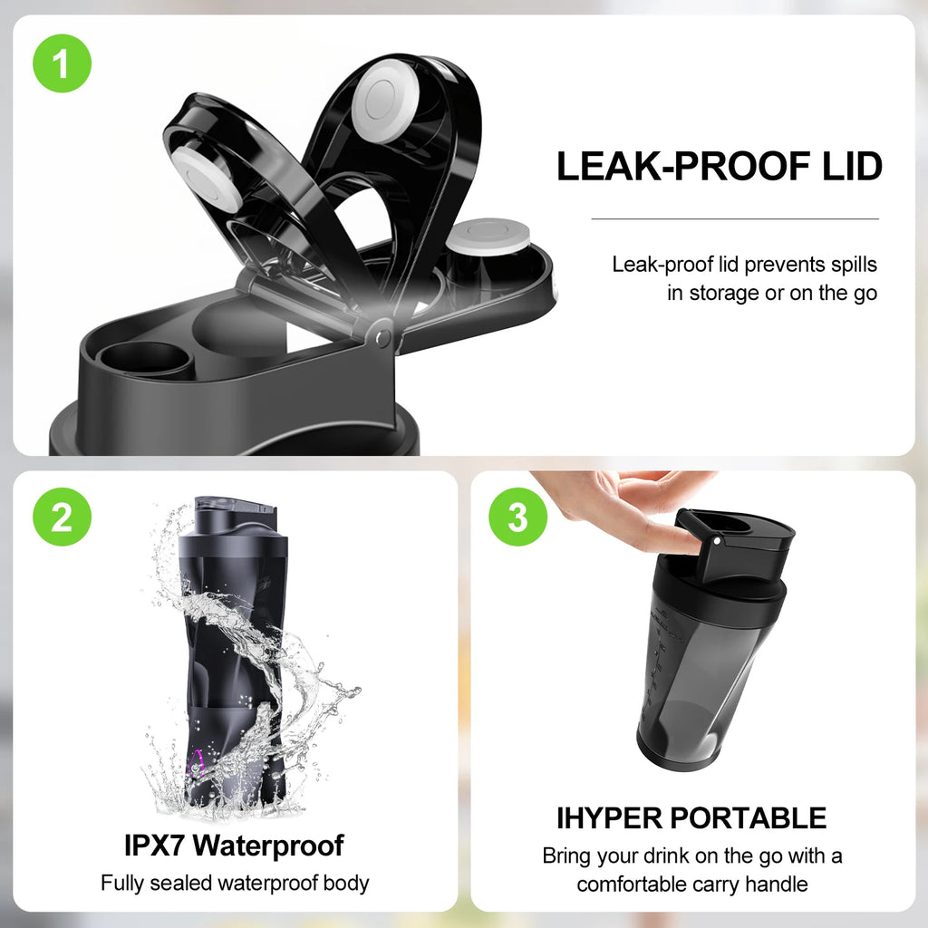 700ML Electric Portable Juicer – USB Rechargeable Smoothie & Shake Blender