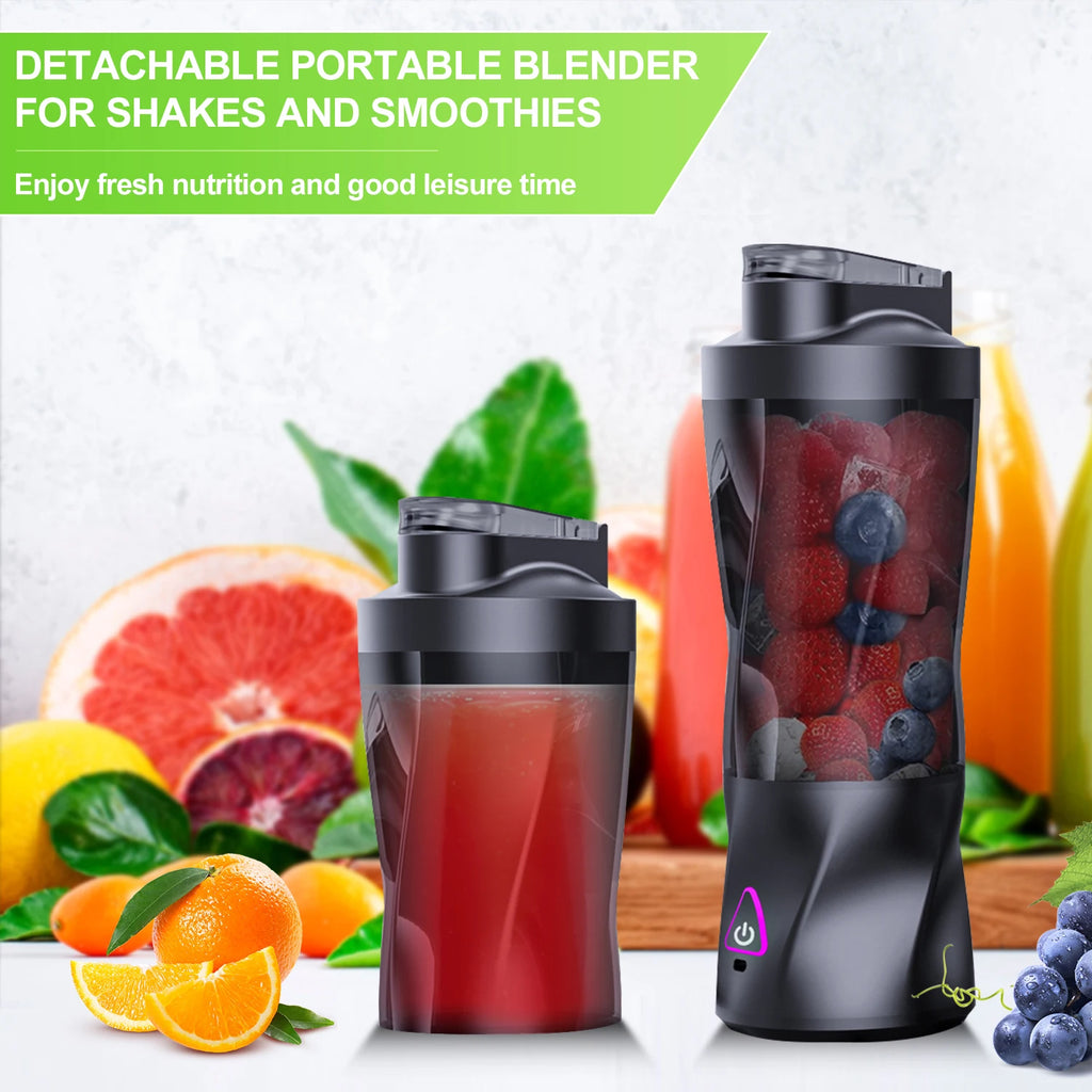 700ML Electric Portable Juicer – USB Rechargeable Smoothie & Shake Blender
