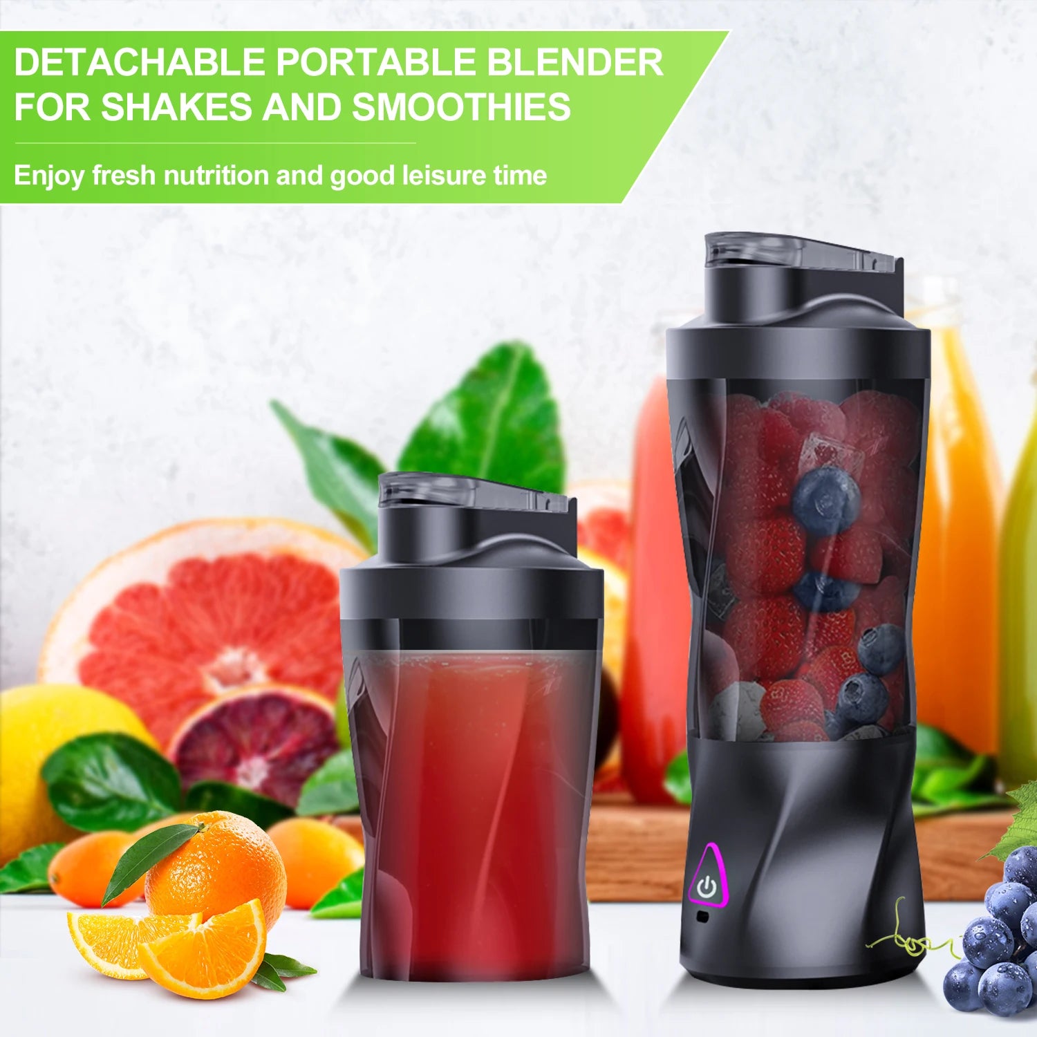 700ML Electric Portable Juicer – USB Rechargeable Smoothie & Shake Blender
