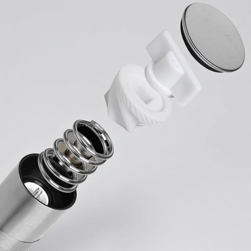 2-in-1 Salt & Pepper Grinder – Adjustable Stainless Steel Manual Spice Mill with Ceramic Grinding Core