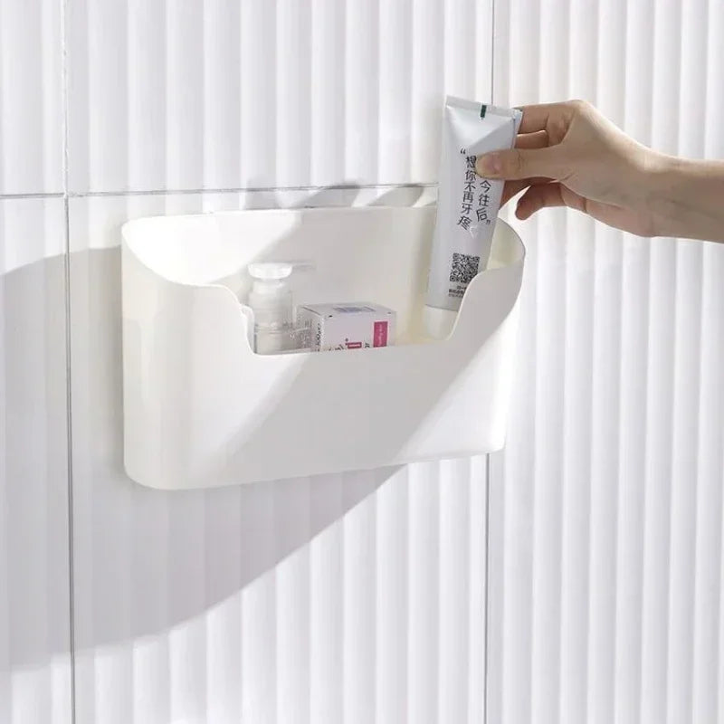 Wall-Mounted Adhesive Kitchen Storage Rack | Multifunctional Cabinet Door & Under Sink Organizer Shelf – Single or 2-Piece Set