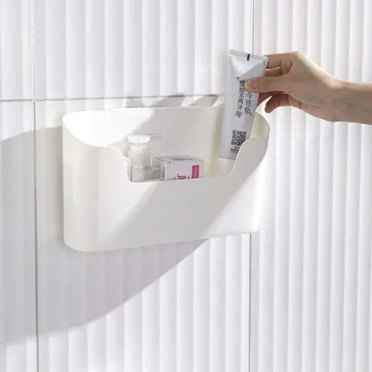 Wall-Mounted Adhesive Kitchen Storage Rack | Multifunctional Cabinet Door & Under Sink Organizer Shelf – Single or 2-Piece Set