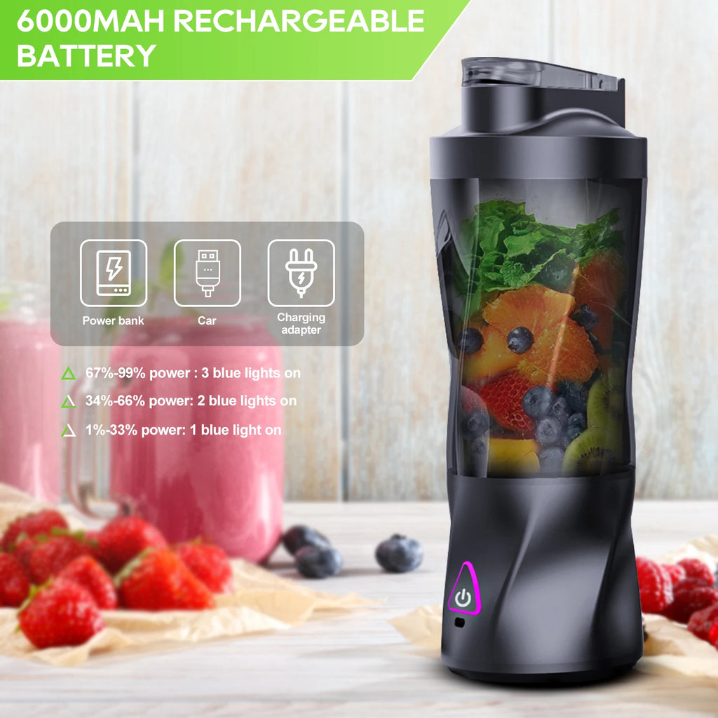 700ML Electric Portable Juicer – USB Rechargeable Smoothie & Shake Blender