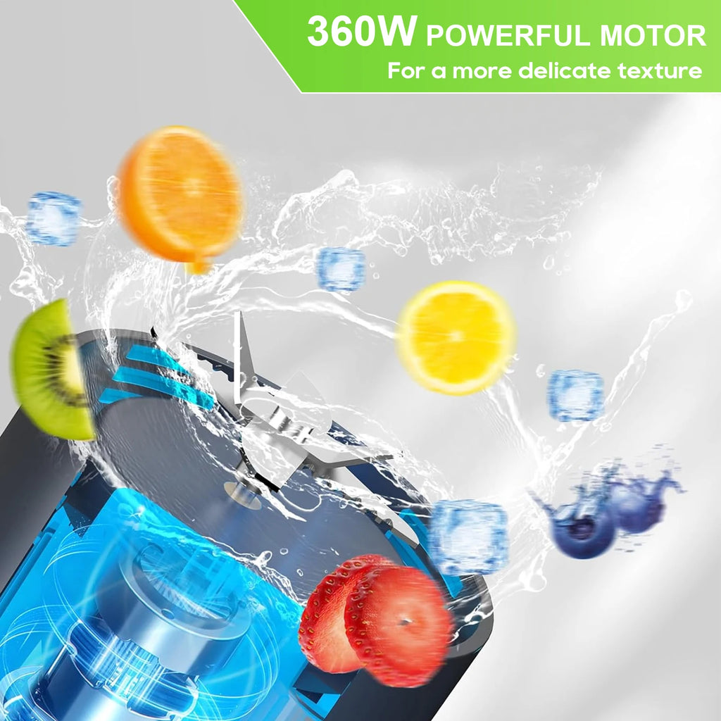 700ML Electric Portable Juicer – USB Rechargeable Smoothie & Shake Blender