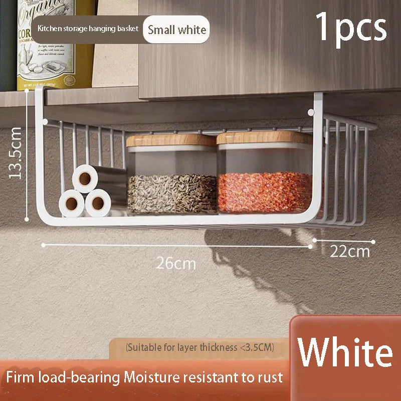 Hanging Kitchen Storage Rack | Wall-Mounted Spice & Cupboard Organizer Shelf for Kitchen Tools and Accessories – 1 or 2 Pieces