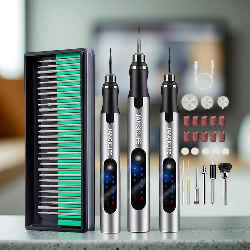 USB Cordless Rotary Tool Kit – Mini Wireless Engraving Drill for Wood, Metal, Glass, Jewelry DIY Projects