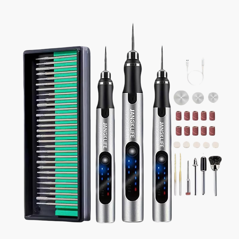 USB Cordless Rotary Tool Kit – Mini Wireless Engraving Drill for Wood, Metal, Glass, Jewelry DIY Projects