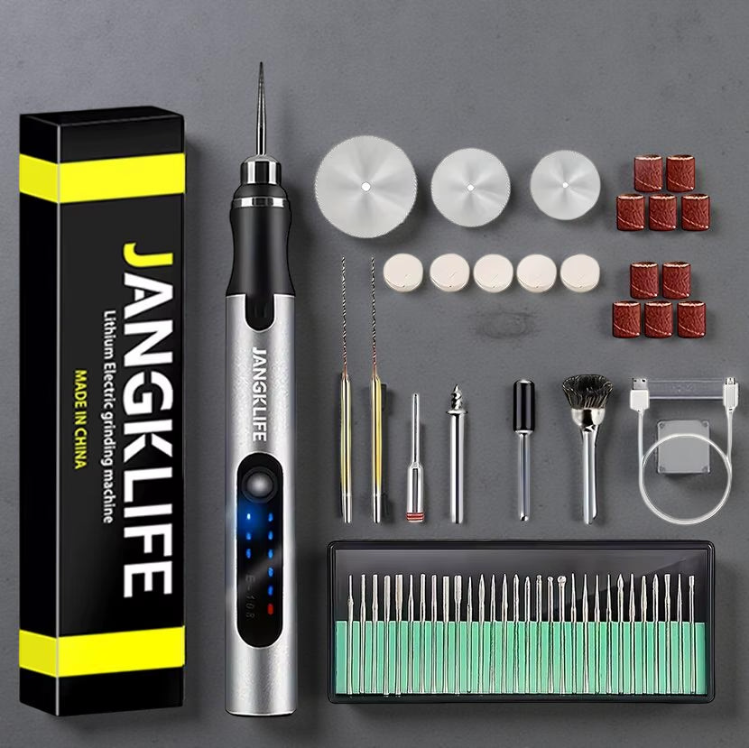 USB Cordless Rotary Tool Kit – Mini Wireless Engraving Drill for Wood, Metal, Glass, Jewelry DIY Projects