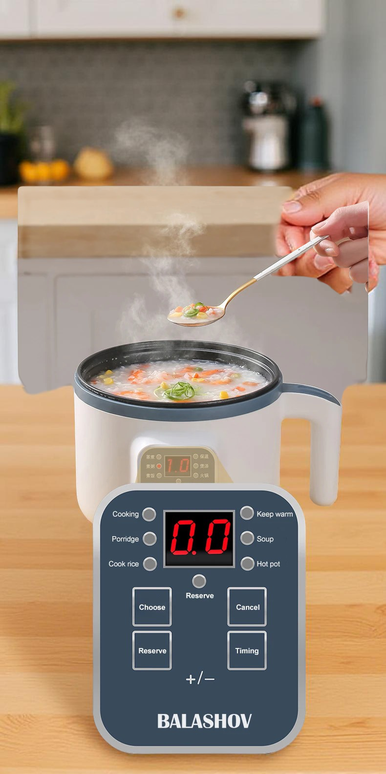1.7L Electric Rice Cooker Single Double Layer 220V Multi Cooker Non-Stick Smart Mechanical Multicooker Steamed Rice Pot for Home