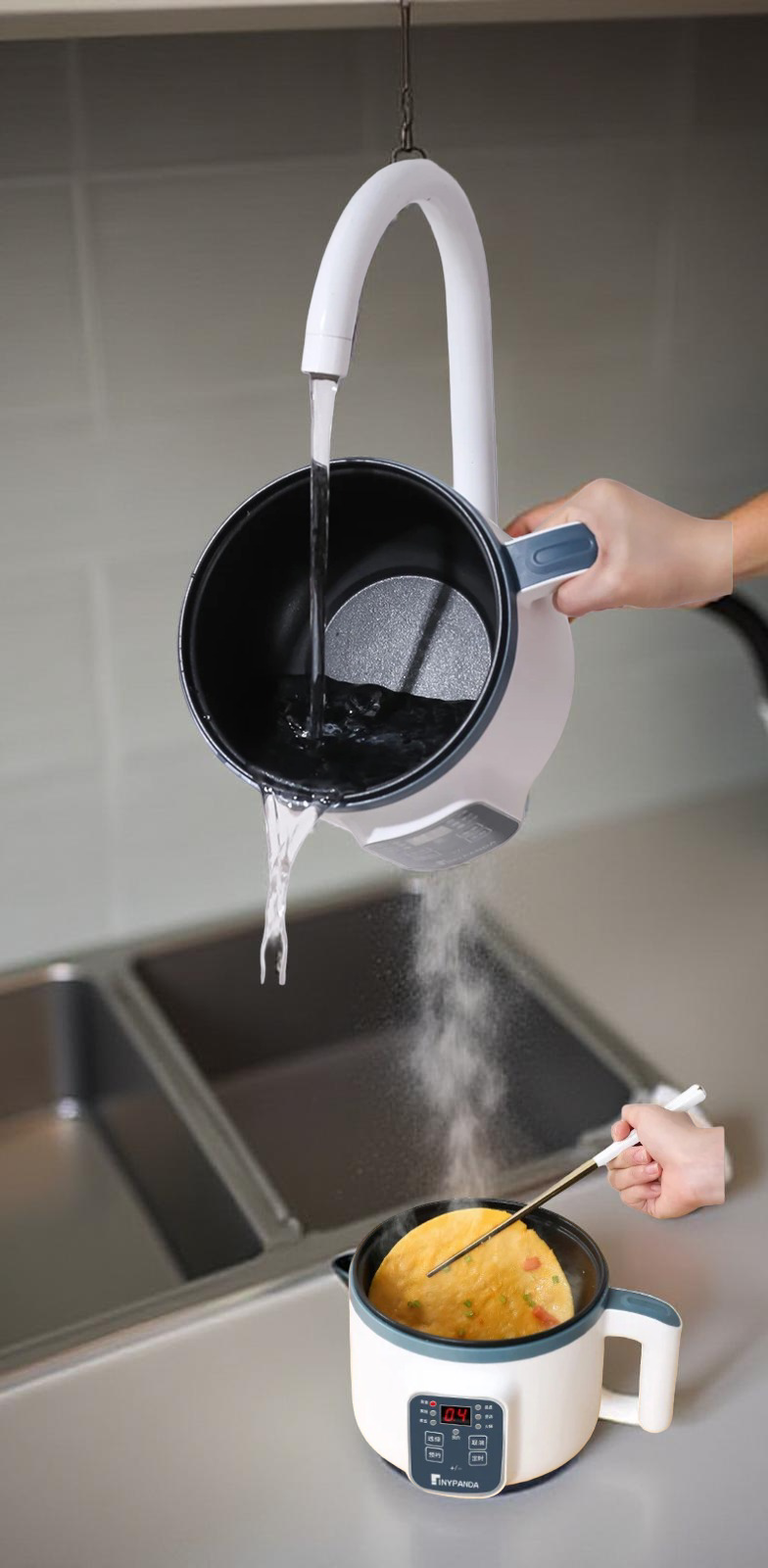 1.7L Electric Rice Cooker Single Double Layer 220V Multi Cooker Non-Stick Smart Mechanical Multicooker Steamed Rice Pot for Home