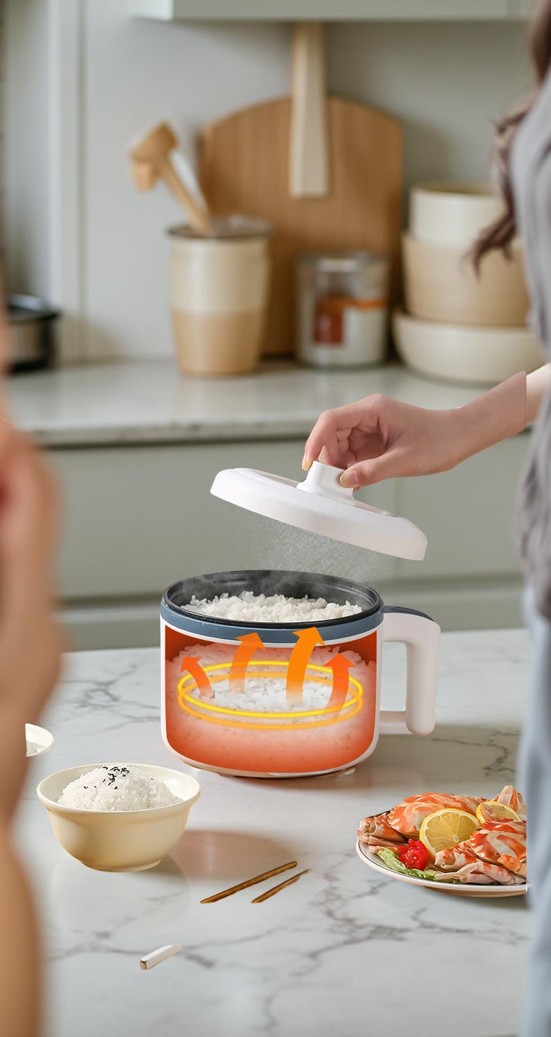 1.7L Electric Rice Cooker Single Double Layer 220V Multi Cooker Non-Stick Smart Mechanical Multicooker Steamed Rice Pot for Home