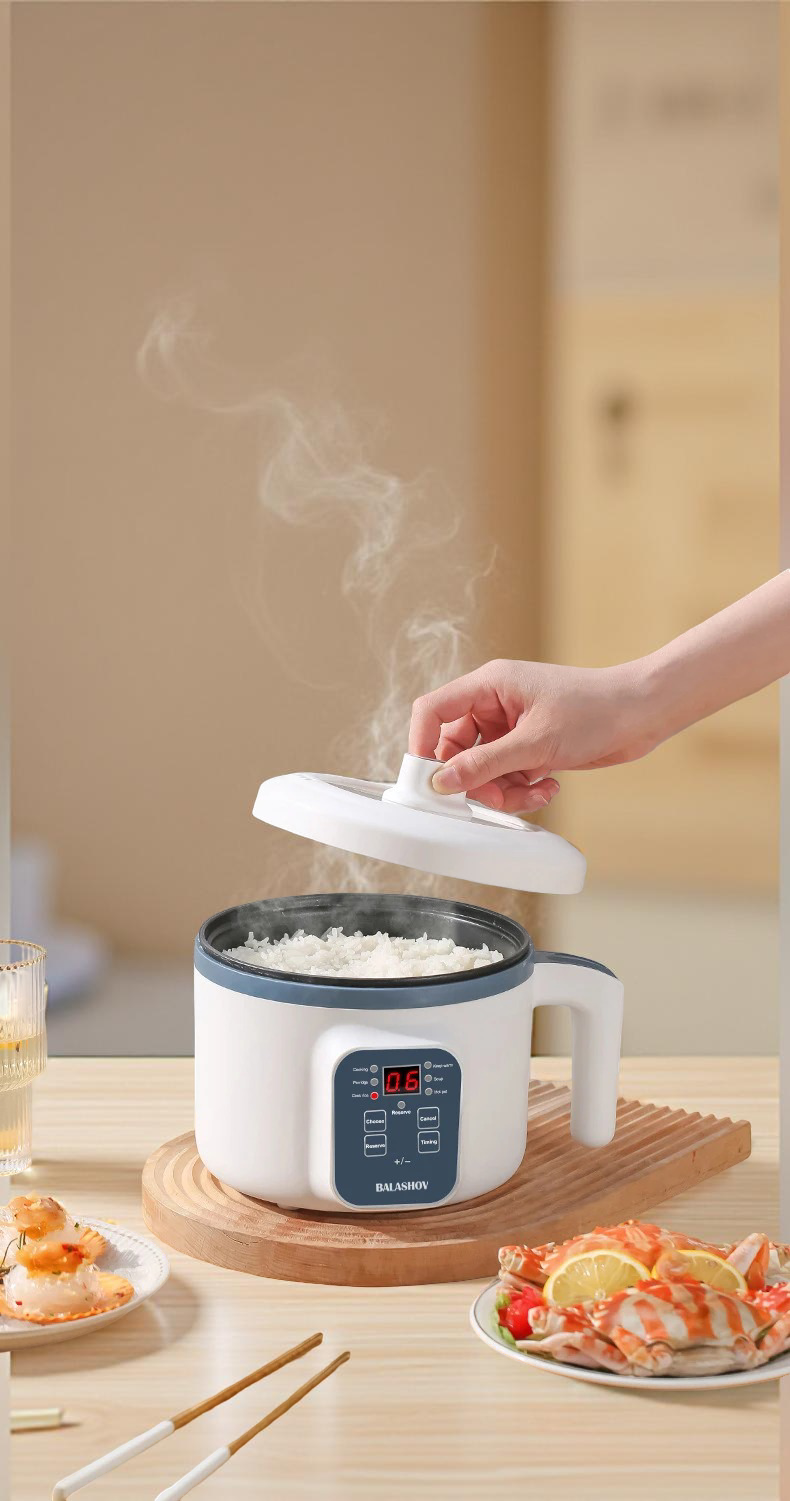 1.7L Electric Rice Cooker Single Double Layer 220V Multi Cooker Non-Stick Smart Mechanical Multicooker Steamed Rice Pot for Home