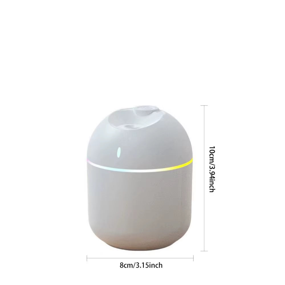 270ML Air Humidifier Cool Mist Aroma Diffuser LED Night Light Power-Off Protect USB Humidificador for Home Office