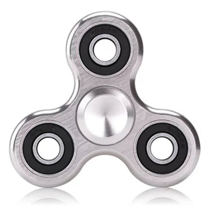 70Mm Triangle Finger Aluminum Alloy Metal Spinner No Box R188 Bearing Turn for 3-4 Minutes Child Toys Decompression Toy Spinner