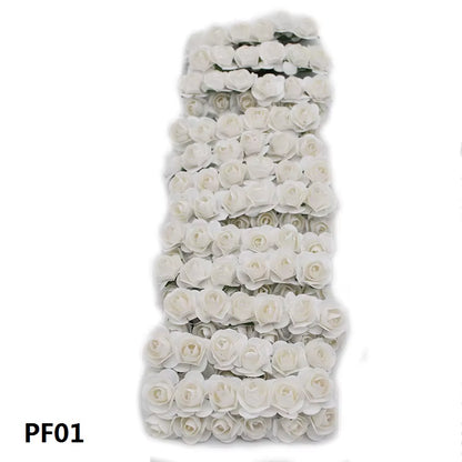 72Pcs/Lot 2CM Multicolor Paper Artificial Flowers Mini Rose Flower Head Wedding Bouquet Scrapbooking Party Home Decoration