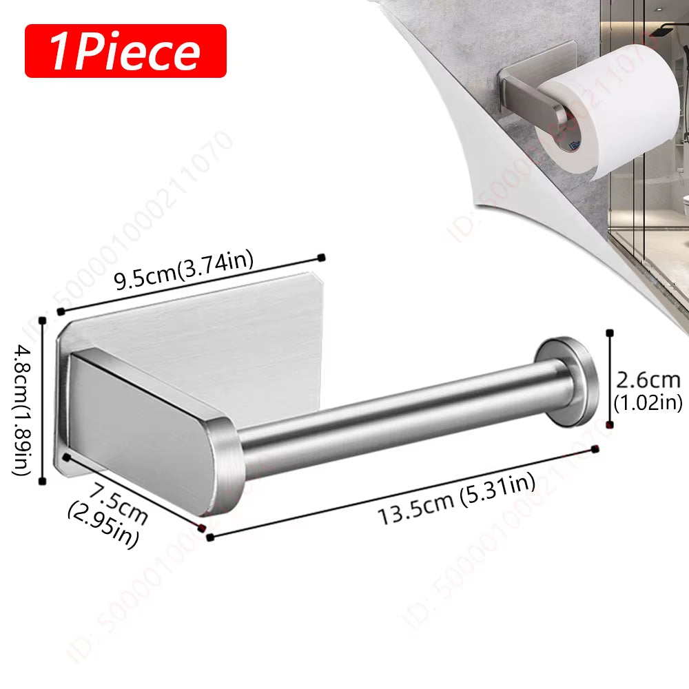 1~2PCS Toilet Paper Rack Bathroom Paper Towel Holder Adhesive Absorbent Paper Dispenser WC Kitchen Hardware Storage Accessories