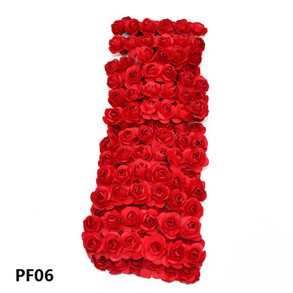 72Pcs/Lot 2CM Multicolor Paper Artificial Flowers Mini Rose Flower Head Wedding Bouquet Scrapbooking Party Home Decoration