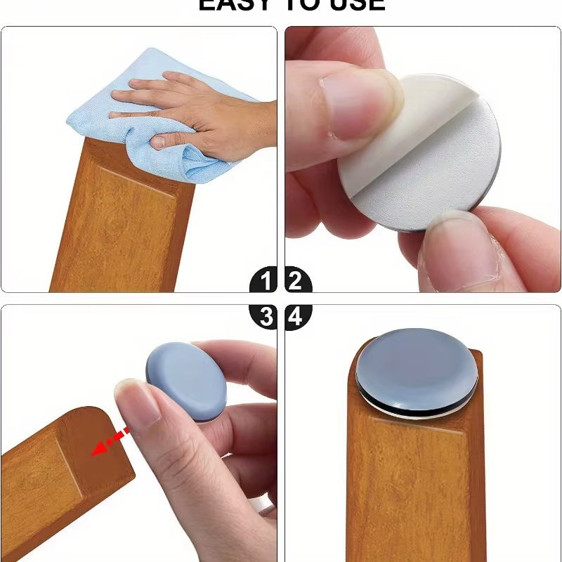 12Pcs Heavy Duty Floor Sliders - Easily Move Furniture & Carpets with 20Mm/0.79In Feet Gliders!